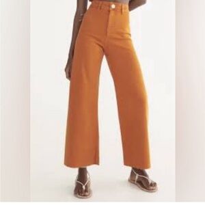 NWT Zara Marine Straight Orange jeans size 6/38